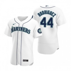 Men Seattle Mariners 44 Julio Rodriguez White Flex Base Stitched jersey