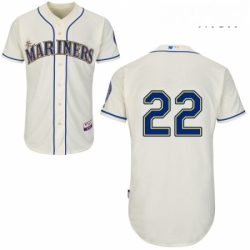 Mens Majestic Seattle Mariners 22 Robinson Cano Replica Cream Alternate Cool Base MLB Jersey