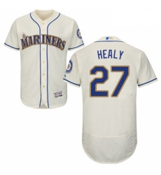 Mens Majestic Seattle Mariners 27 Ryon Healy Cream Alternate Flex Base Authentic Collection MLB Jersey