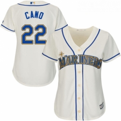 Womens Majestic Seattle Mariners 22 Robinson Cano Authentic Cream Alternate Cool Base MLB Jersey