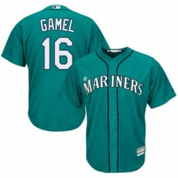 Youth Majestic Seattle Mariners 16 Ben Gamel Authentic Teal Green Alternate Cool Base MLB Jersey 