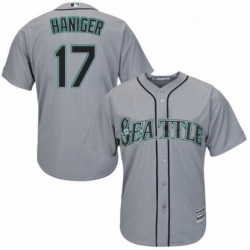 Youth Majestic Seattle Mariners 17 Mitch Haniger Replica Grey Road Cool Base MLB Jersey 