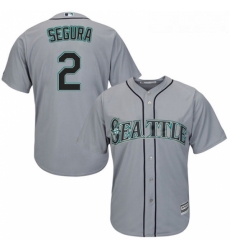 Youth Majestic Seattle Mariners 2 Jean Segura Authentic Grey Road Cool Base MLB Jersey