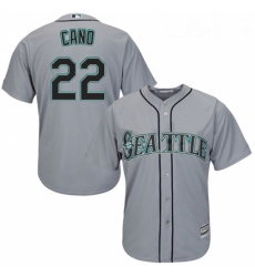 Youth Majestic Seattle Mariners 22 Robinson Cano Authentic Grey Road Cool Base MLB Jersey