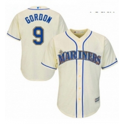 Youth Majestic Seattle Mariners 9 Dee Gordon Authentic Cream Alternate Cool Base MLB Jersey 