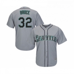 Youth Seattle Mariners 32 Jay Bruce Replica Grey Road Cool Base Baseball Jersey 