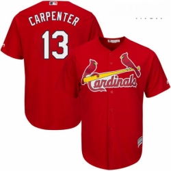 Mens Majestic St Louis Cardinals 13 Matt Carpenter Replica Red Cool Base MLB Jersey