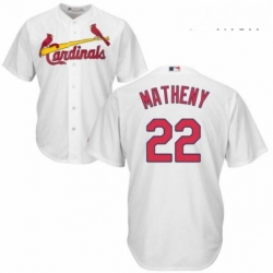 Mens Majestic St Louis Cardinals 22 Mike Matheny Replica White Home Cool Base MLB Jersey