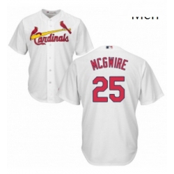 Mens Majestic St Louis Cardinals 25 Mark McGwire Replica White Home Cool Base MLB Jersey