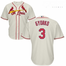 Mens Majestic St Louis Cardinals 3 Jedd Gyorko Replica Cream Alternate Cool Base MLB Jersey