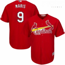 Mens Majestic St Louis Cardinals 9 Roger Maris Replica Red Alternate Cool Base MLB Jersey