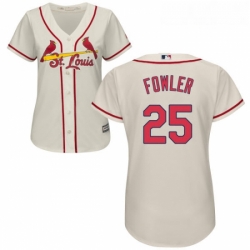 Womens Majestic St Louis Cardinals 25 Dexter Fowler Replica Cream Alternate Cool Base MLB Jersey