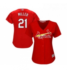 Womens St Louis Cardinals 21 Andrew Miller Replica Red Alternate Cool Base Baseball Jersey 