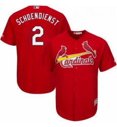 Youth Majestic St Louis Cardinals 2 Red Schoendienst Replica Red Alternate Cool Base MLB Jersey