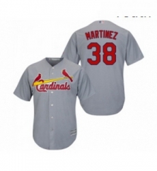 Youth St Louis Cardinals 38 Jose Martinez Replica Grey Road Cool Base Baseball Jersey 