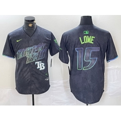 Men Tampa Bay Rays 15 Josh Lowe Charcoal 2024 City Connect Limited Stitched jerseys 2