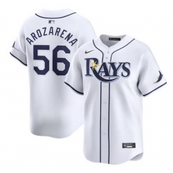 Men Tampa Bay Rays 56 Randy Arozarena White Home Limited Stitched Baseball Jersey