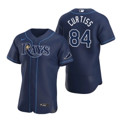 Men Tampa Bay Rays 84 John Curtiss Men Nike Navy Alternate 2020 Flex Base Team MLB Jersey