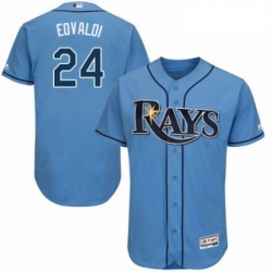 Mens Majestic Tampa Bay Rays 24 Nathan Eovaldi Columbia Alternate Flex Base Authentic Collection MLB Jersey