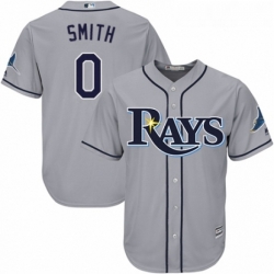 Youth Majestic Tampa Bay Rays 0 Mallex Smith Replica Grey Road Cool Base MLB Jersey 