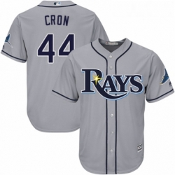 Youth Majestic Tampa Bay Rays 44 C J Cron Replica Grey Road Cool Base MLB Jersey 