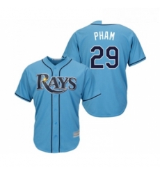 Youth Tampa Bay Rays 29 Tommy Pham Replica Light Blue Alternate 2 Cool Base Baseball Jersey 