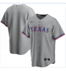 Men Nike Texas Rangers Road Replica Blank Team Gray Jersey