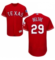 Mens Majestic Texas Rangers 29 Adrian Beltre Red Alternate Flex Base Authentic Collection MLB Jersey