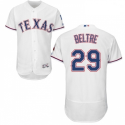 Mens Majestic Texas Rangers 29 Adrian Beltre White Home Flex Base Authentic Collection MLB Jersey