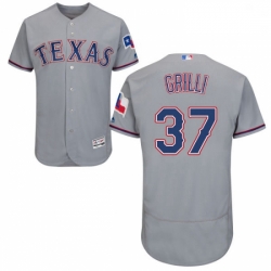 Mens Majestic Texas Rangers 37 Jason Grilli Grey Flexbase Authentic Collection MLB Jersey