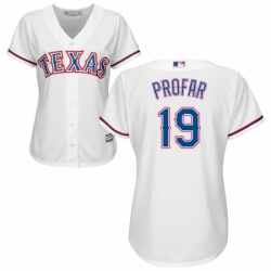 Womens Majestic Texas Rangers 19 Jurickson Profar Authentic White Home Cool Base MLB Jersey