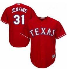 Youth Majestic Texas Rangers 31 Ferguson Jenkins Replica Red Alternate Cool Base MLB Jersey