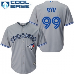 Blue Jays 99 HyunJin Ryu Grey New Cool Base Stitched MLB Jersey