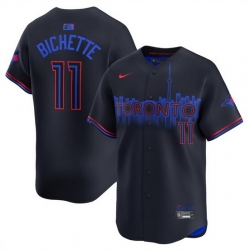 Men Toronto Blue Jays 11 Bo Bichette Black 2024 City Connect Limited Stitched Baseball Jersey