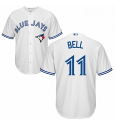 Youth Majestic Toronto Blue Jays 11 George Bell Replica White Home MLB Jersey 