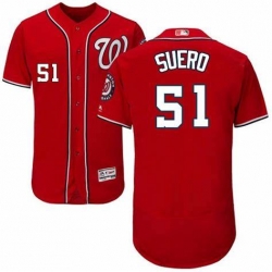 Men Washington Nationals Wander Suero 51 Nike Red Home 2020 Authentic Player MLB Jersey