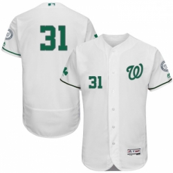 Mens Majestic Washington Nationals 31 Max Scherzer White Celtic Flexbase Authentic Collection MLB Jersey