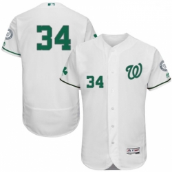 Mens Majestic Washington Nationals 34 Bryce Harper White Celtic Flexbase Authentic Collection MLB Jersey