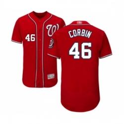 Mens Washington Nationals 46 Patrick Corbin Red Alternate Flex Base Authentic Collection Baseball Jersey