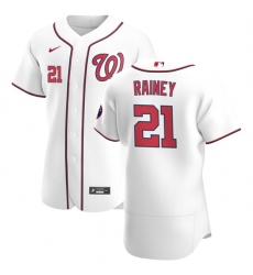 Washington Nationals 21 Tanner Rainey Men Nike White Home 2020 Authentic Player MLB Jersey