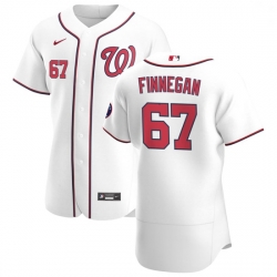 Washington Nationals 67 Kyle Finnegan Men Nike White Home 2020 Authentic Player MLB Jersey