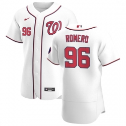 Washington Nationals 96 Seth Romero Men Nike White Home 2020 Authentic Player MLB Jersey