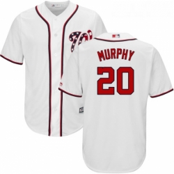 Youth Majestic Washington Nationals 20 Daniel Murphy Authentic White Home Cool Base MLB Jersey