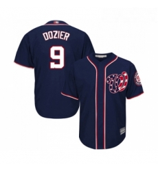 Youth Washington Nationals 9 Brian Dozier Replica Navy Blue Alternate 2 Cool Base Baseball Jersey 