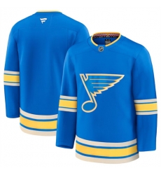 Men St  Louis Blues Blank Blue 2024 25 Alternate Stitched Hockey Jersey