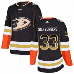 Mens Adidas Anaheim Ducks 33 Jakob Silfverberg Authentic Black Drift Fashion NHL Jersey 