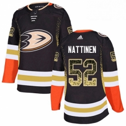 Mens Adidas Anaheim Ducks 52 Julius Nattinen Authentic Black Drift Fashion NHL Jersey 