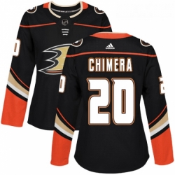 Womens Adidas Anaheim Ducks 20 Jason Chimera Authentic Black Home NHL Jersey 