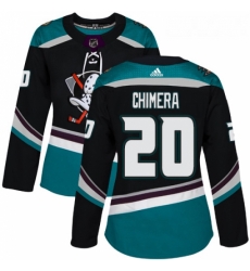 Womens Adidas Anaheim Ducks 20 Jason Chimera Authentic Black Teal Third NHL Jersey 