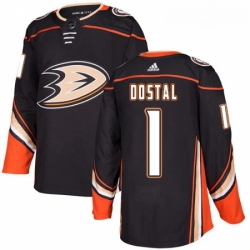 Youth Adidas Anaheim Ducks 1 Lukas Dostal Authentic Black Home NHL Jersey 